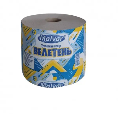Папір туал.макул. 60м "Велетень" на гільзі, сірий Malvar mlv.30502
